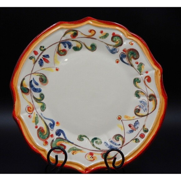 Sur La Table Mara Pattern Dinner Plates 11 Inch Made in Italy Set of 2 - Picture 2 of 12